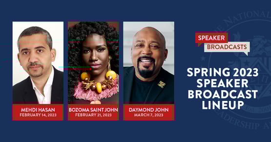 NSLS Spring 2023 Speaker Broadcast Line Up | Mehdi Hasan, Bozoma Saint John, and Daymond John